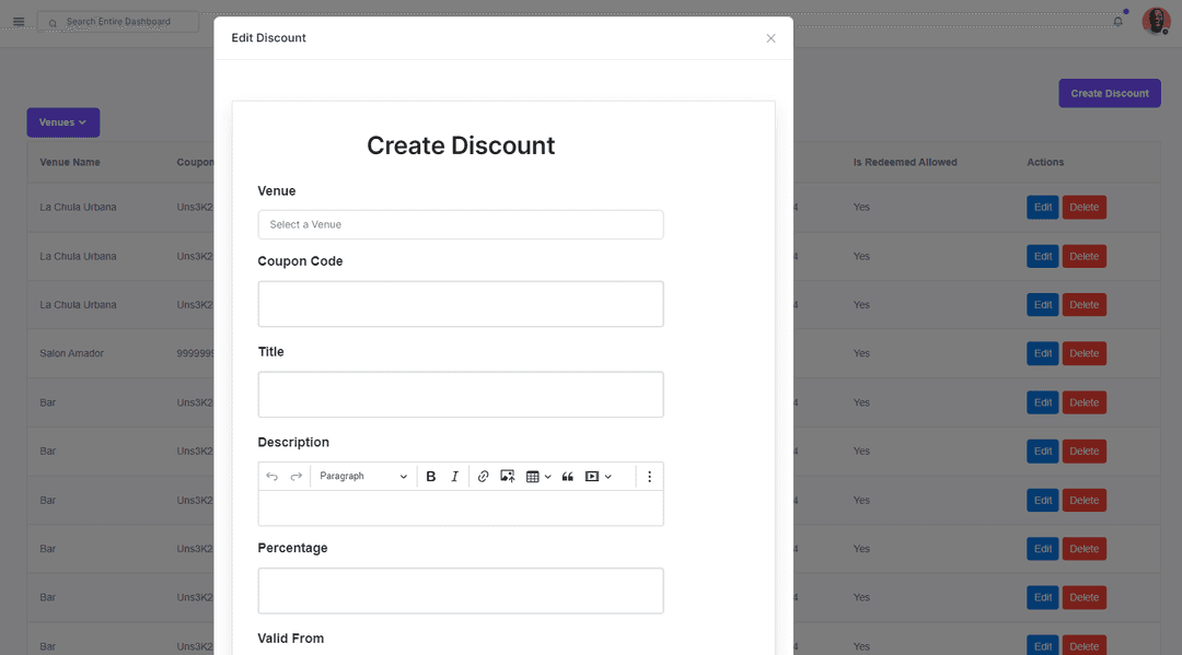 Create new Discount